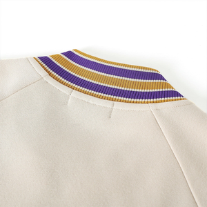 Chaqueta Universitaria Griega para Mujer 2026, Nueva, de Felpa y Cuero, con Logotipo Bordado en Chenilla, Acolchada, Corta, Térmica para Invierno - Product Image 3