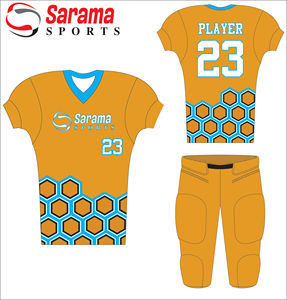 2022 Sublimated ผู้ชายที่กำหนดเองการออกแบบอเมริกันฟุตบอลเครื่องแบบบวกขนาดโรงงานโดยตรงทำฟุตบอลเครื่องแบบ - Product Image 2