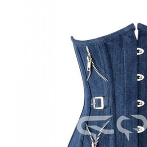 Corsé de Mezclilla con Varillas de Acero para Mujer, Moda al por Mayor - Product Image 5