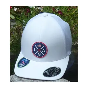 Нашивка с флагом США, новый 2023 дизайн, белая/черная шляпа клевера, доступная по лучшей цене от классического гольфа