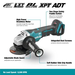 Amoladora Profesional de 18V sin Escobillas de 4-1/2 Pulgadas con Interruptor de Palanca, Herramienta a Batería (Solo Herramienta) - Product Image 5