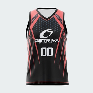 Maillot de basket-ball personnalisé à faible MOQ, nom d'équipe, été, sans manches, sublimation, pour unisexe - Product Image 2