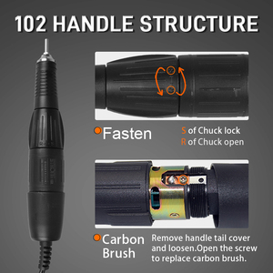 2025J OEM Corée Original micromoteur fort 204 machine dentaire 102L pièce à main 35000 tr/min forte perceuse à ongles polisseuse pour salon de manucure - Product Image 3