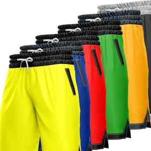 Short de compression décontracté pour hommes de qualité en gros respirant confortable ceinture élastique mi-taille utilisation en extérieur teint en couleur unie - Product Image 6