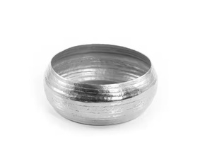 Ustensiles de cuisine Fer Métal Grand Bol de Service Rond avec Design Martelé Argent pour Bol à Salade - Product Image 1