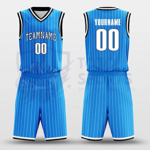 Tenue de sport de basketball professionnelle, respirante, légère, confortable, sans manches, de couleur bleue, au meilleur design et au meilleur service. - Product Image 1