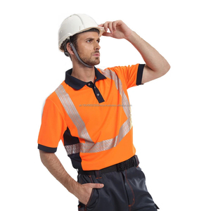 Polo à manches courtes pour homme de haute qualité, personnalisé, avec bande réfléchissante, uniforme de travail de sécurité, haute visibilité, meilleur tricot - Product Image 3