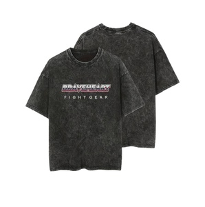 T-shirts personnalisés pour hommes en gros, effet délavé, avec autocollant DTF, 100 % coton, imprimés sur mesure, service OEM, séchage rapide, respirants, coupe oversize - Product Image 3