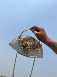 Pochette de soirée brillante transfrontalière de luxe nouveau sac à main en strass chaînes décoration diamant métal parfait sac cadeau de fête - Product Image 4