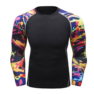 Custom Made Oem Mens MMA Rash Guard UPF 50+ Compression Shirt Quick Dry Long Sleeve Sublimation BJJ Sportswear - Product Image 4