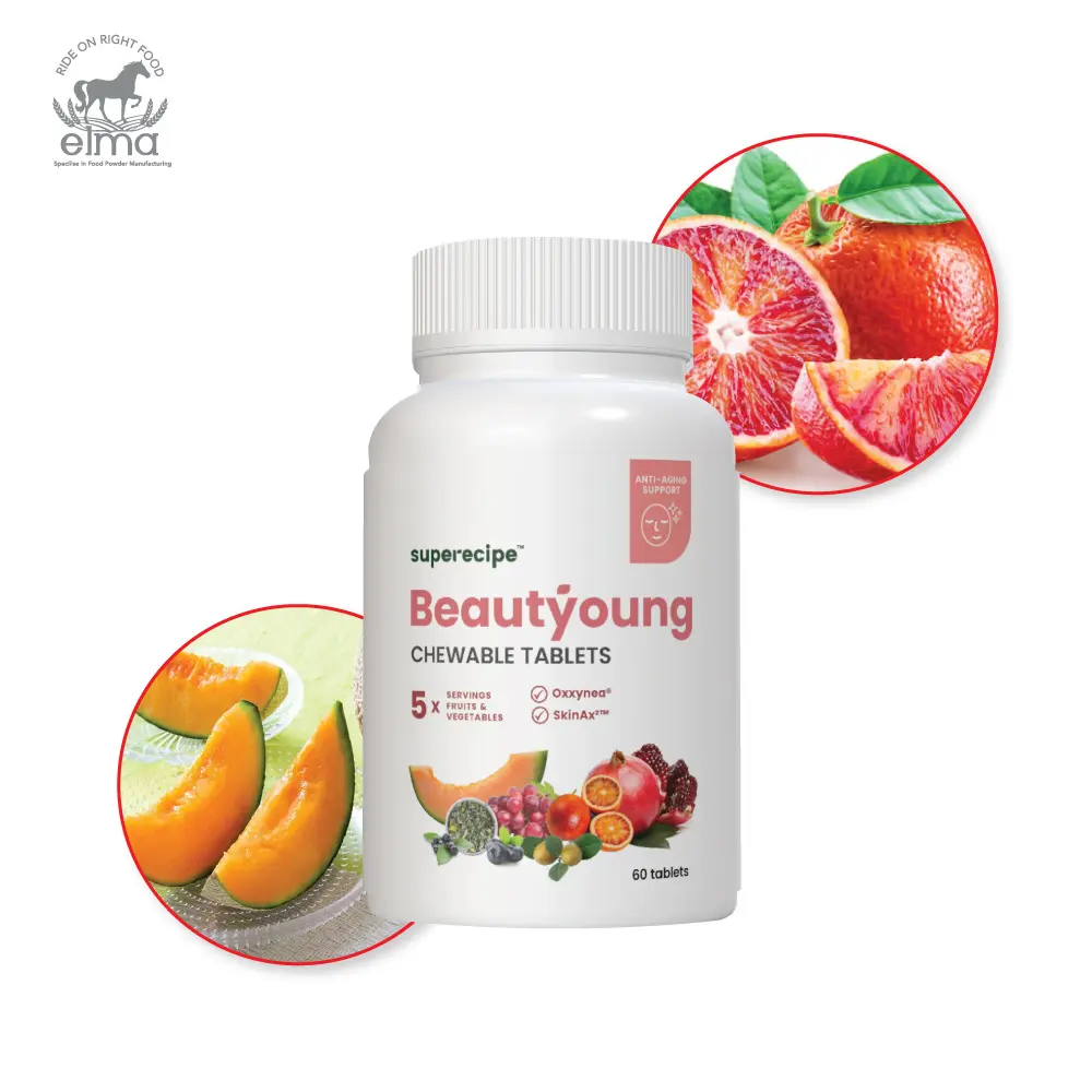 Collagen Blend Chewable Tablets Vitamin C & Fruit Extracts from Grape and Melon Seeds Collagen Booster for Skin Health