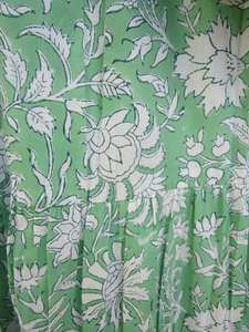 2024 meilleure vente luxueux main bloc imprimé soie longue maxi robe pour les femmes tenue décontractée robe pour l'exportation mondiale de l'Inde - Product Image 3