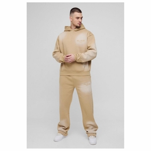 Custom Logo 2025 <b>Embroidery</b> Distressed Tracksuit Unisex Hooded Plus Size Eco-Friendly Printed Solid Pattern Winter Season <b>Sets</b> - Product Image 4