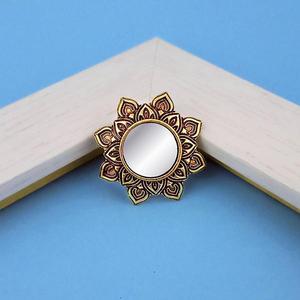 Tip Top Fashions Espejo chapado en oro antiguo Anillo de dedo de aleación de zinc ajustable Modelo 1505515A - Product Image 1