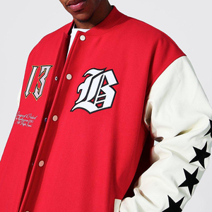 Veste universitaire de style baseball universitaire de haute qualité pour hommes vestes Letterman en tissu de laine à la mode - Product Image 4