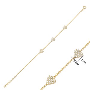 Heart Bracelet Shiny Zircon Stone <b>Charm</b> Woman Jewellery Turkish Handmade Wholesale 925 Sterling Silver Jewelry - Product Image 3