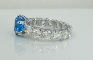 Anillos de boda de diamantes totalmente helados con certificado IGI de lujo Vintage para mujer, 10K, 14K, Oro Sólido D VVS, compromiso de corte brillante de 3CT - Product Image 5