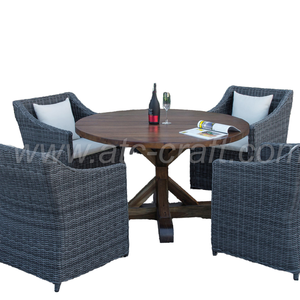 Juego de comedor de café de ratán de PVC sintético, estilo de ocio, jardín al aire libre, Patio, muebles de mimbre, juego de sofá de aluminio para hoteles, villas - Product Image 3