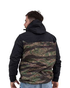 Sweat-shirts à capuche noirs personnalisés surdimensionnés unisexes 100% coton, sweat-shirts à capuche pour hommes grande taille, sweat-shirts à capuche délavés à l'acide avec des éclaboussures - Product Image 5