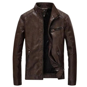 Veste en cuir de haute qualité avec logo personnalisé, 100% cuir, mode, prix bas, veste en cuir pour moto, veste en cuir d'extérieur pour hommes - Product Image 2
