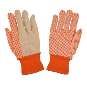 Guantes de puntos de PVC de poliéster Guantes de puntos de PVC de nylon para el trabajo Guantes de inspección manual de trabajo - Product Image 2