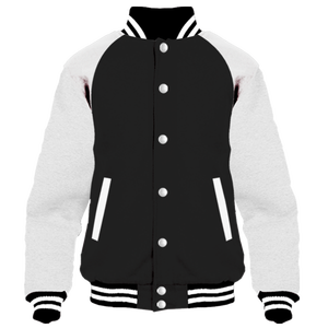 Veste universitaire en denim de coton imprimé bouffant pour hommes de meilleure conception veste d'extérieur d'hiver de style baseball de sports vintage - Product Image 3