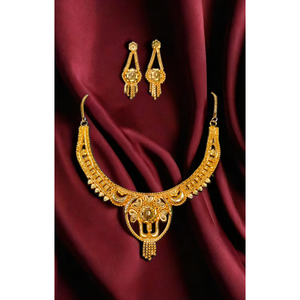 Buy Necklace Earrings <b>Set</b> with 22K <b>Gold</b> Plated Unique Style Women Wear Necklace Earrings <b>Set</b> <b>Jewelry</b> By Exporters - Product Image 1