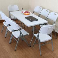 Table de pique-nique de camping pliante personnalisée en gros en plastique pour fête et événement en plein air portable pas cher