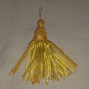 Hamza Badges OEM Custom High Quality Gold Bullion Tassels Wholesale Religious Eco-friendly Metallic Tassel Apparel Handmade - Product Image 4
