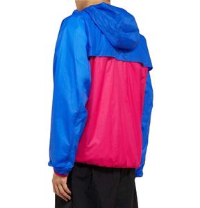 Vêtement de sport pour hommes grande taille en gros, veste coupe-vent légère pour la course à pied, veste imperméable pour l'extérieur, veste en nylon à blocs de couleur personnalisés - Product Image 2