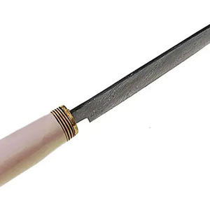 Cuchillo de chef profesional de acero de Damasco hecho a mano con funda de cuero para chefs de cocina - Product Image 5