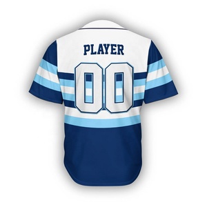 เสื้อเบสบอลแบบซับลิเมชั่นขายดี ผ้าโพลีเอสเตอร์ 100% ระบายอากาศได้ดี แห้งเร็ว พิมพ์ลาย ทรงหลวม ใส่สบาย เสื้อเบสบอลสำหรับนักกีฬา - Product Image 2