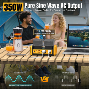 Convertisseur de puissance monophasé au prix d'usine, 20V à 120V pour batterie 18V/20V, 350W, onde sinusoïdale pure, efficacité de 96% - Product Image 4