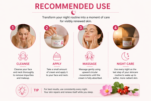 Crema Facial Nocturna de Rosa Mosqueta de Marca Privada 50ml OEM |   Crema Reparadora Antienvejecimiento con Colágeno |   Cuidado de Arrugas y Cicatrices España UE - Product Image 3