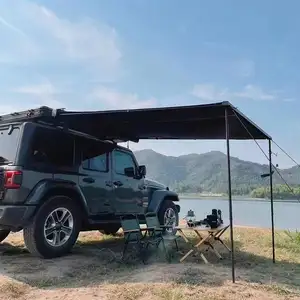 Toldo lateral pop-up para carro, tecido oxford, fornecimento de fábrica, toldo para acampamento, telhado à prova d'água, ao ar livre, para acampamento, para uso ao ar livre