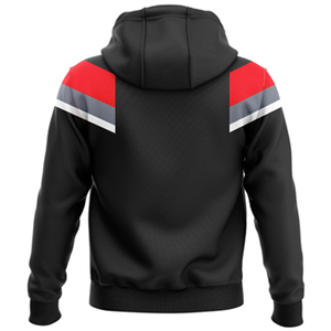 Sweats à capuche surdimensionnés à fermeture éclair complète pour hommes de haute qualité 100 polyester noir et gris chiné sweats à capuche parfaits pour les États-Unis personnalisés - Product Image 6