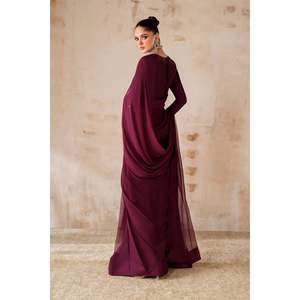 Conjunto de Saree de Chifón Elegante de 3 Piezas para Mujer, para Todas las Temporadas EN-1221 - Product Image 2