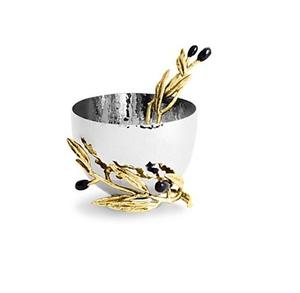 Ensemble de 2 saladiers design en métal Saladier de qualité supérieure avec ensemble de serveurs à bas prix Ustensiles de cuisine vaisselle Bol rond - Product Image 2