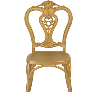 Silla de plástico dorada para banquetes, estilo regio - Product Image 1