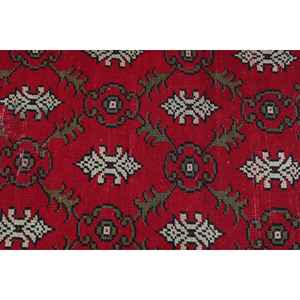 2x9 ft Turkish Vintage Rug, <b>Runner</b> Rug, <b>Red</b> Yellow Moroccan Wool Rug - Product Image 5