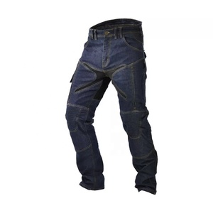 Pantalones de Protección para Motocicleta D-Ride Moto Blue con Protectores de Rodilla y Cadera de Nivel 2 CE, Paneles Elásticos Transpirables de Secado Rápido, Talla Grande - Product Image 1