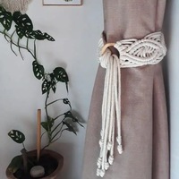 Attache Rideau Macramé Feuille Bohème Décoration Minimaliste Retenues de Fenêtre Modernes Liens Uniques Décoratifs pour la Maison