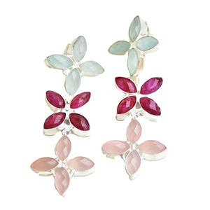 ต่างหูมุกทองเหลืองต่างหูอัญมณีแท้ขายส่งชุบทองขัดเงาสูงดีไซน์เนอร์มีเอกลักษณ์ส่งออกจำนวนมาก - Product Image 1