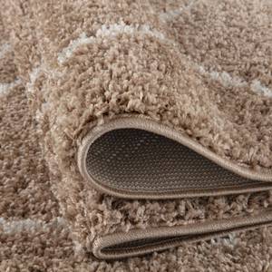Moroccan Beige Shaggy Rug 820-Machine Made Living Room Carpet Abstract Striped <b>Hallway</b> Entryway <b>Mat</b> - Product Image 3