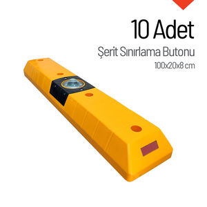 Set of 10 Traffic Warning Lane Limiting Buttons 100x20x8 cm - Product Image 5