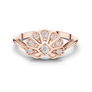 Anillo de Diamante de Laboratorio para Mujer, 0.153 CT, Claridad VVS-VS, Oro de 18K, 14K, 10K y Plata 925, Oro Rosa, Amarillo, Blanco y Moissanita - Product Image 2