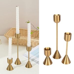 Hot Selling Good Quality Candlestick <b>Stand</b> Table Ware Candlelight Candle Holder Fancy Metal in Iron Gold Finished Candle Mold - Product Image 3
