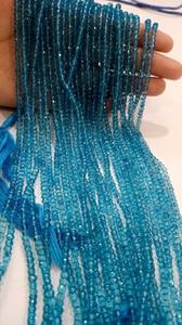 Cuentas de Topacio Azul Natural, Facetadas, Redondas, de 3.5-4 mm, 13 Pulgadas, Alta Calidad, Cuentas Sueltas para Joyería - Product Image 4