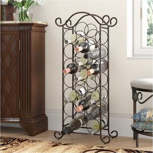 Estante de hierro forjado tradicional para vino, soporte para hogar, restaurante, boda, fiesta decorativa, bar, estante de vino, organizador de almacenamiento de botellas - Product Image 3