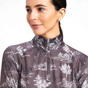 Fitness personnalisé équitation spectacle chemises équitation hauts femmes sport à manches longues couche de Base Jodhpur et culotte chemise équestre - Product Image 3